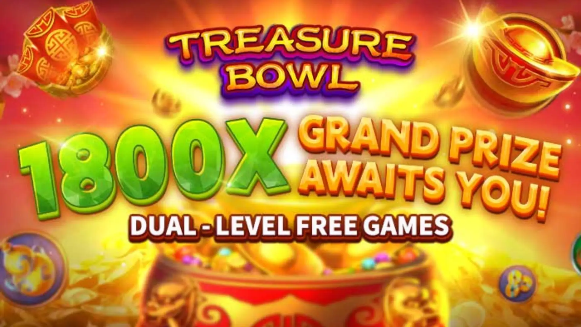 Multiplicadores Treasure Bowl gamekk - 7777x Máximo com Tigela Dourada